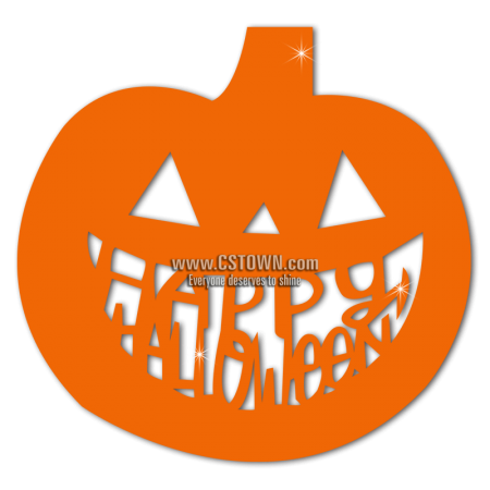 Happy Halloween Pumpkin PVC Transfer